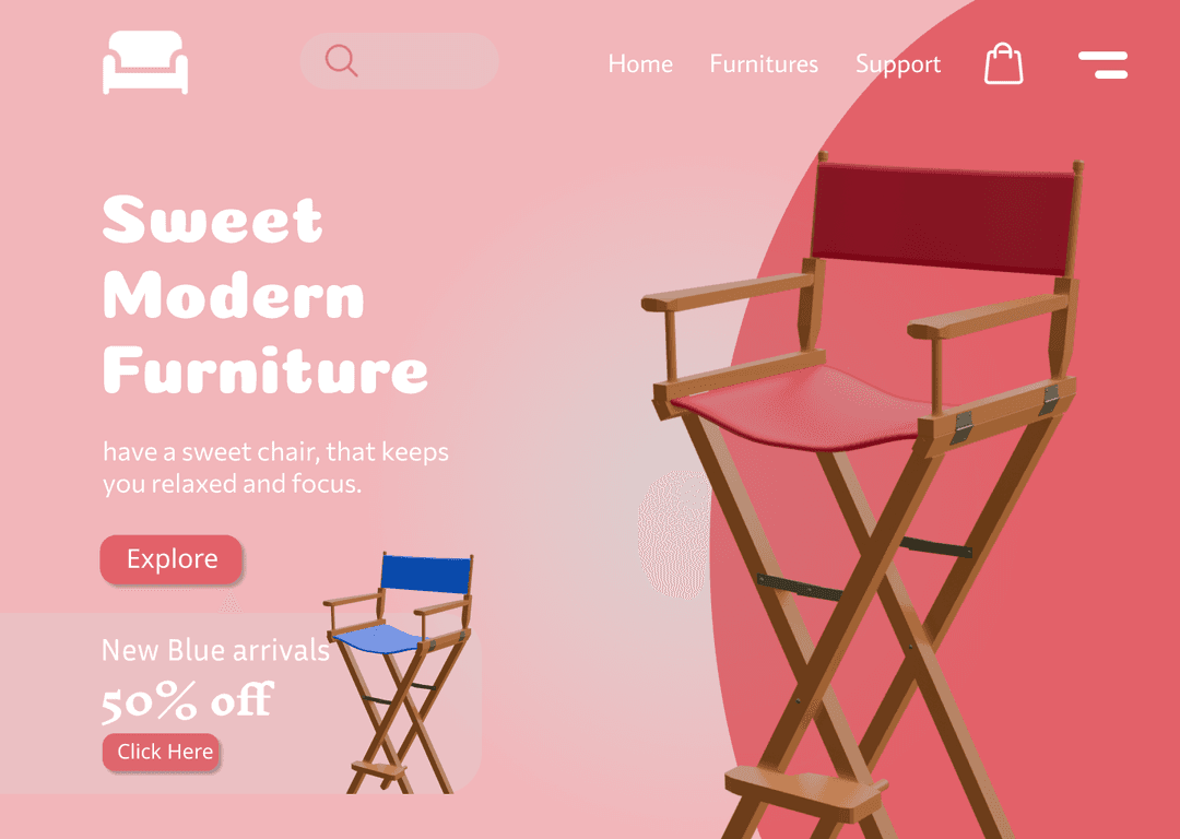Stylized Chair Company's landing page