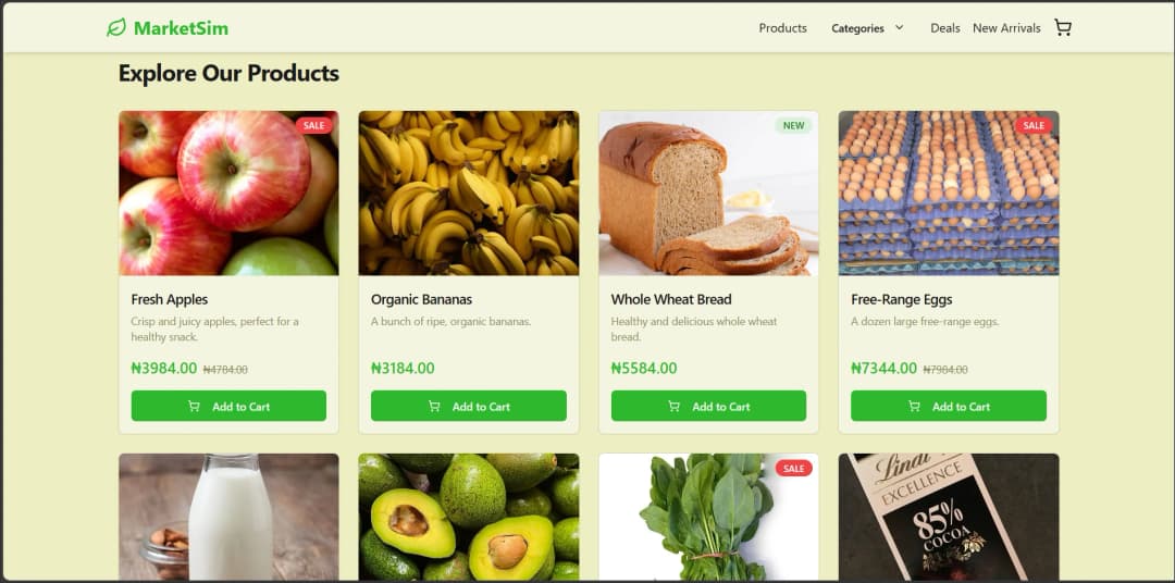 Supermarket website