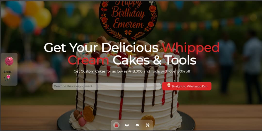 Tessily cakes website