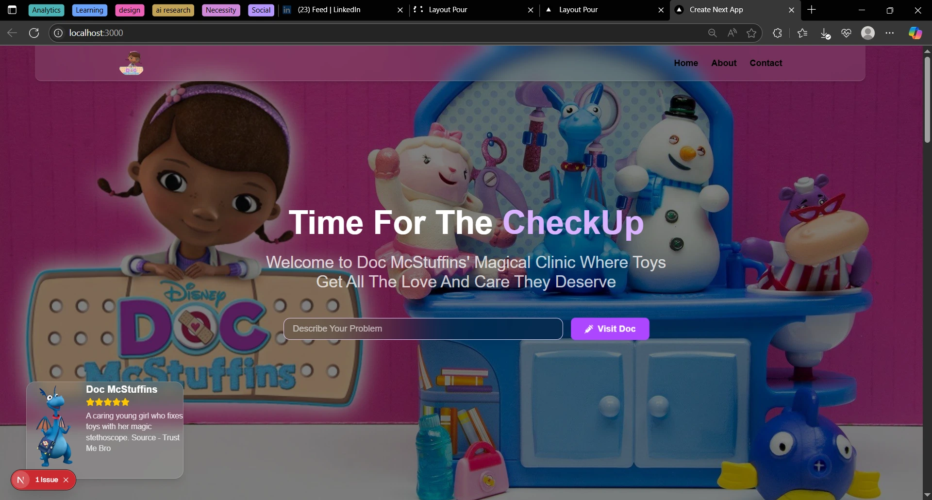 Doc McStuffin Themed website