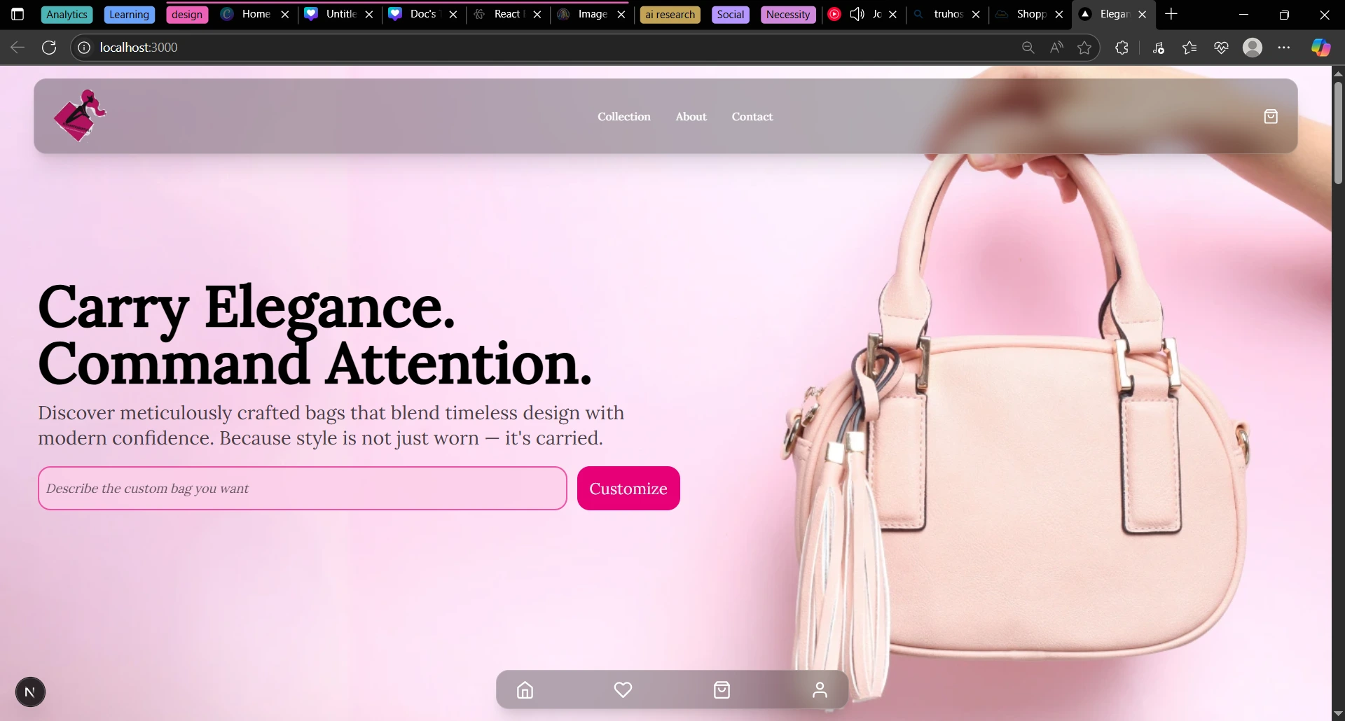 Elegant Bags website