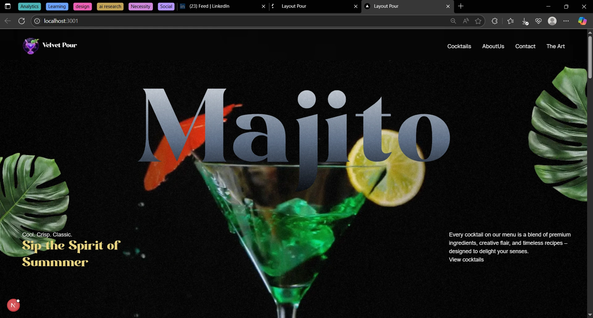 Cocktail Website